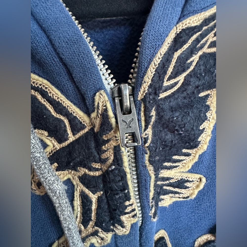 American Eagle Outfitters Zip-Up Fleece Lined Waffle-Knit Hood 2014 - Picture 11 of 11